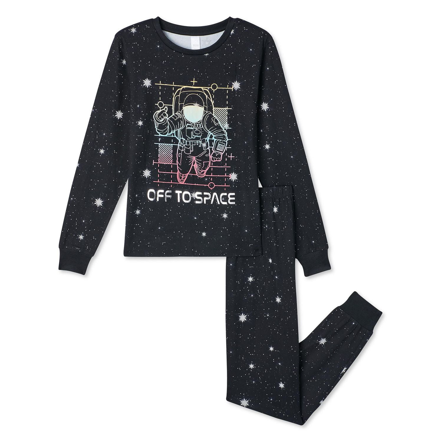 George Boys' Long Sleeve Tee and Pant Pajamas 2-Piece Set