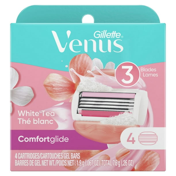 Cartouches de rechange de rasoir Gillette Venus ComfortGlide White Tea pour femmes 4 unités
