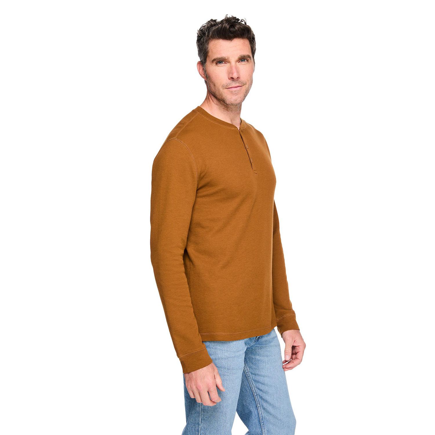 George Men's Long-Sleeve Henley T-Shirt