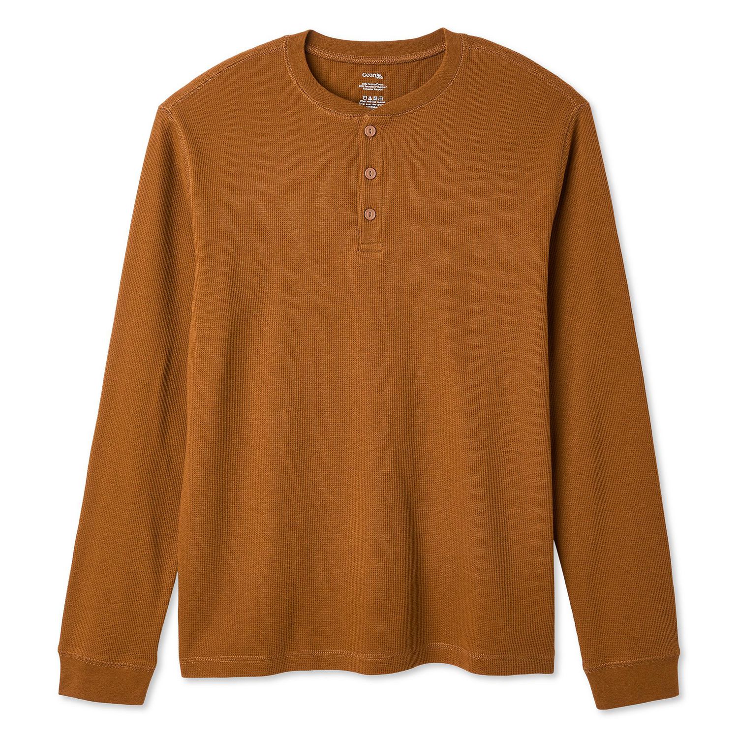 George Men's Long-Sleeve Henley T-Shirt