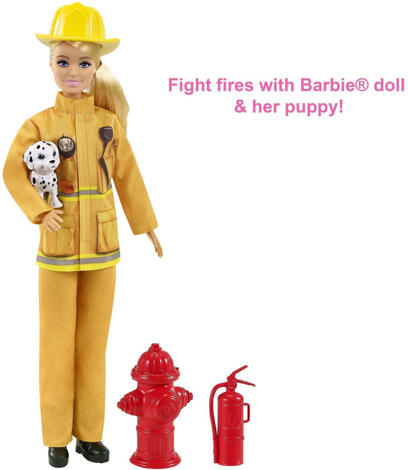 Barbie Pompier 60th et Accessoires avec Poupee Blonde Walmart