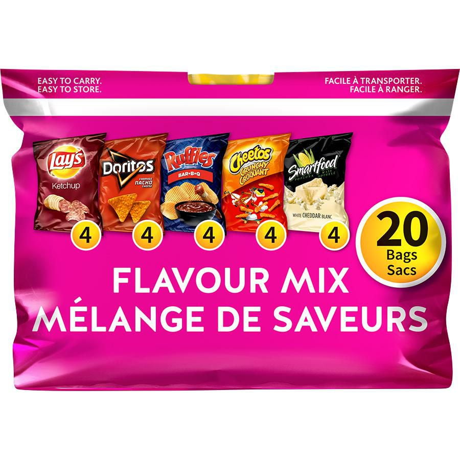 Frito Lay Variety Packs Flavour Mix 20ct Snacks Walmart Canada