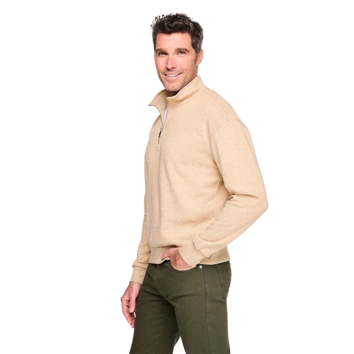 Coton ouaté à fermeture éclair 1/4 George pour hommes