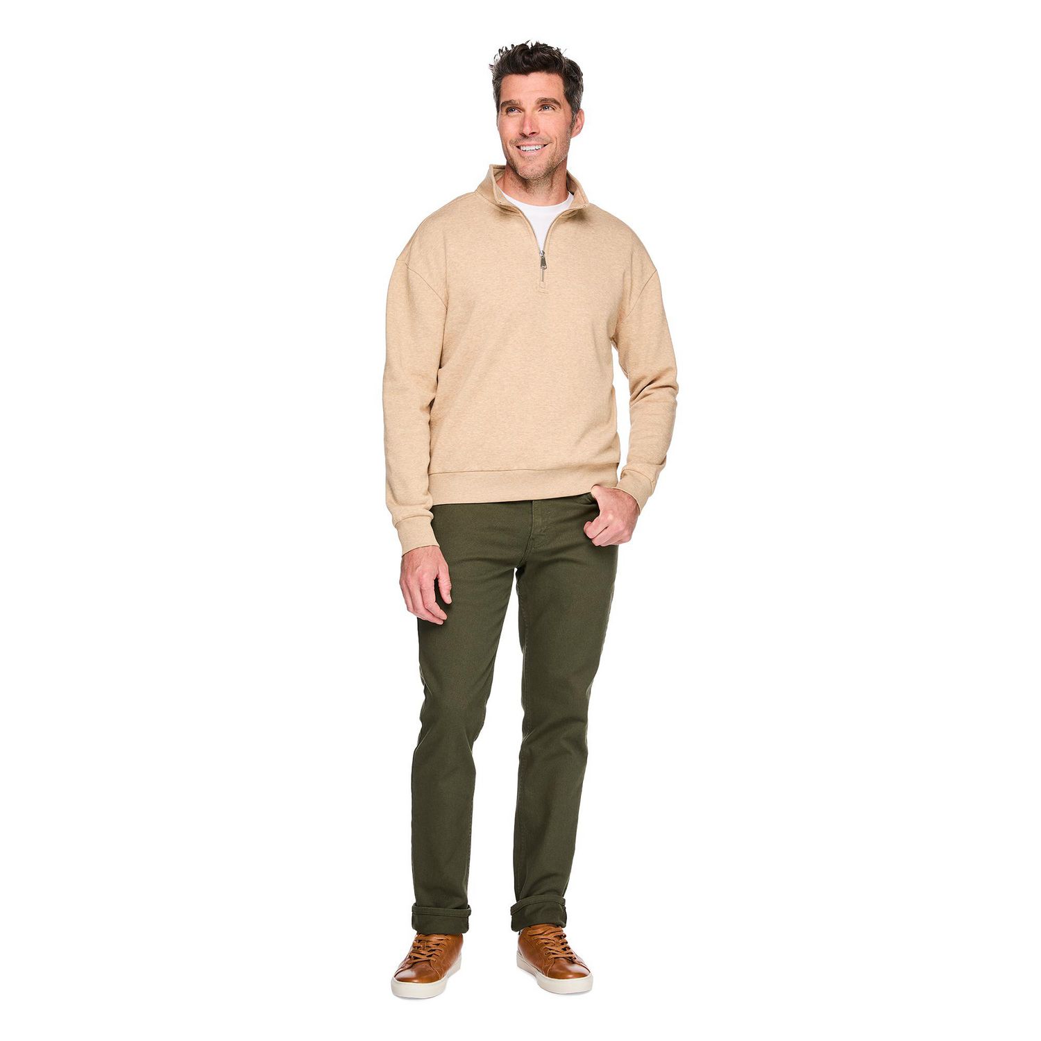 Coton ouaté à fermeture éclair 1/4 George pour hommes