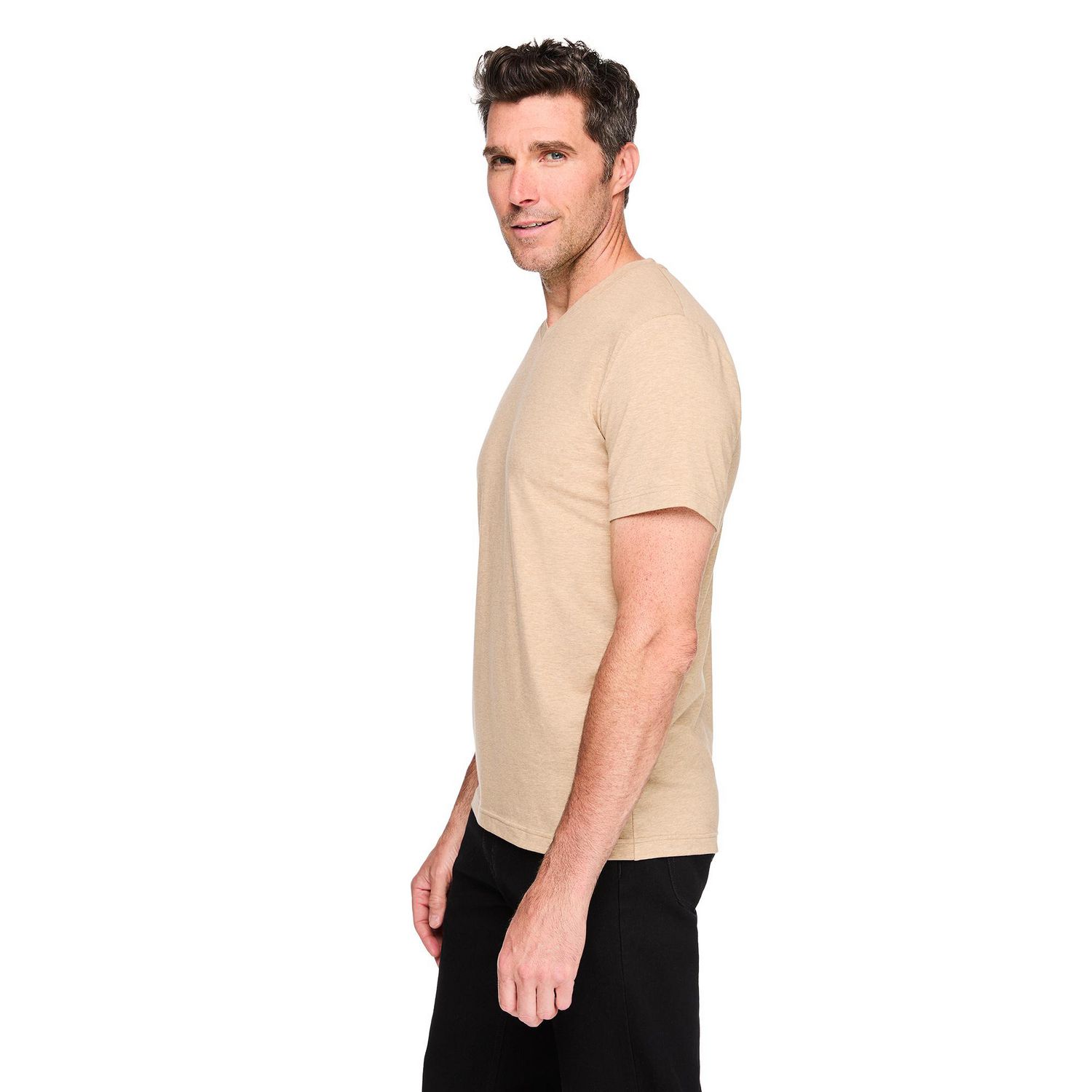 T-shirt extensible avec encolure en V George pour hommes