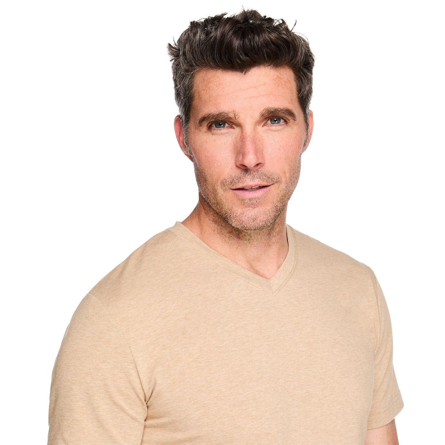 T-shirt extensible avec encolure en V George pour hommes