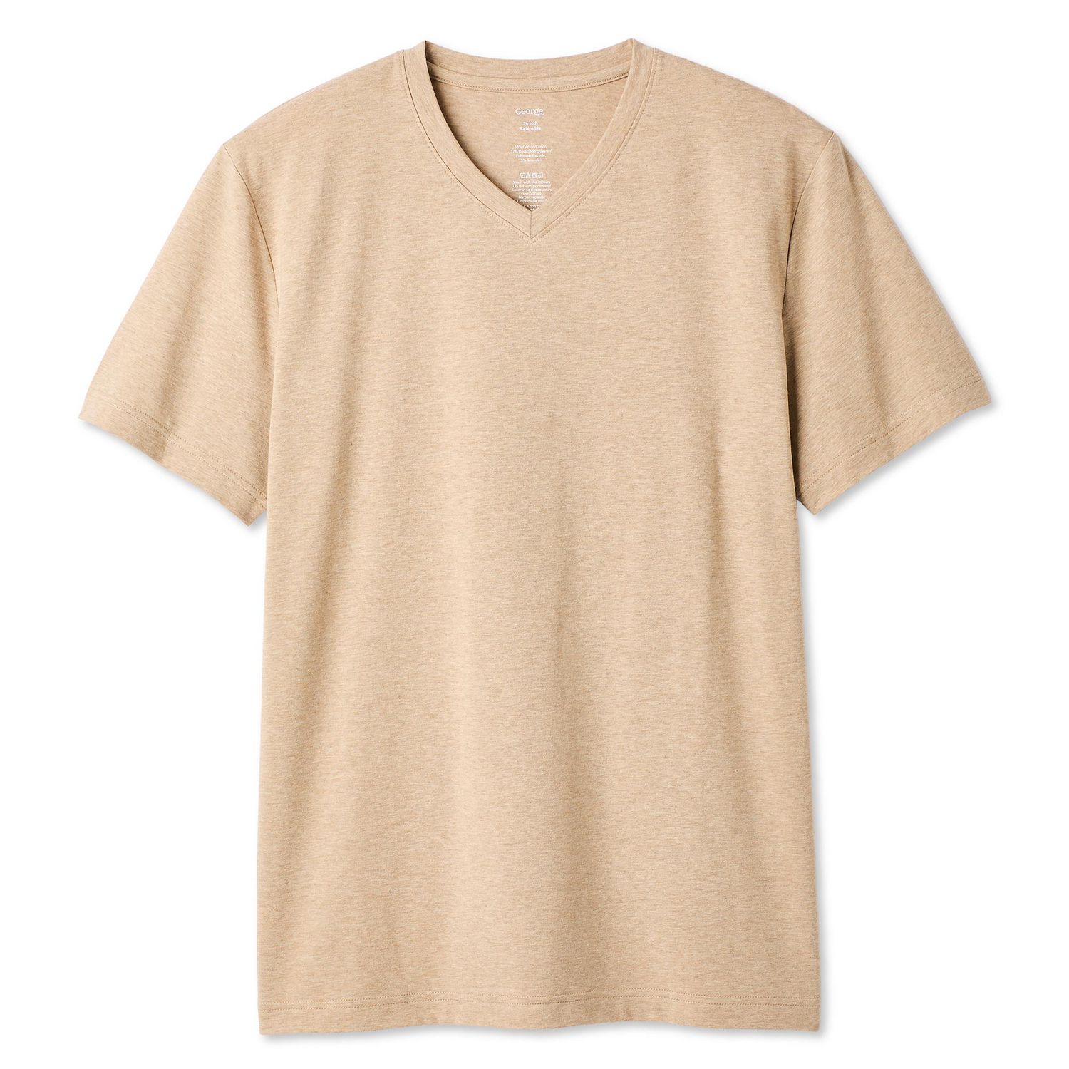 T-shirt extensible avec encolure en V George pour hommes