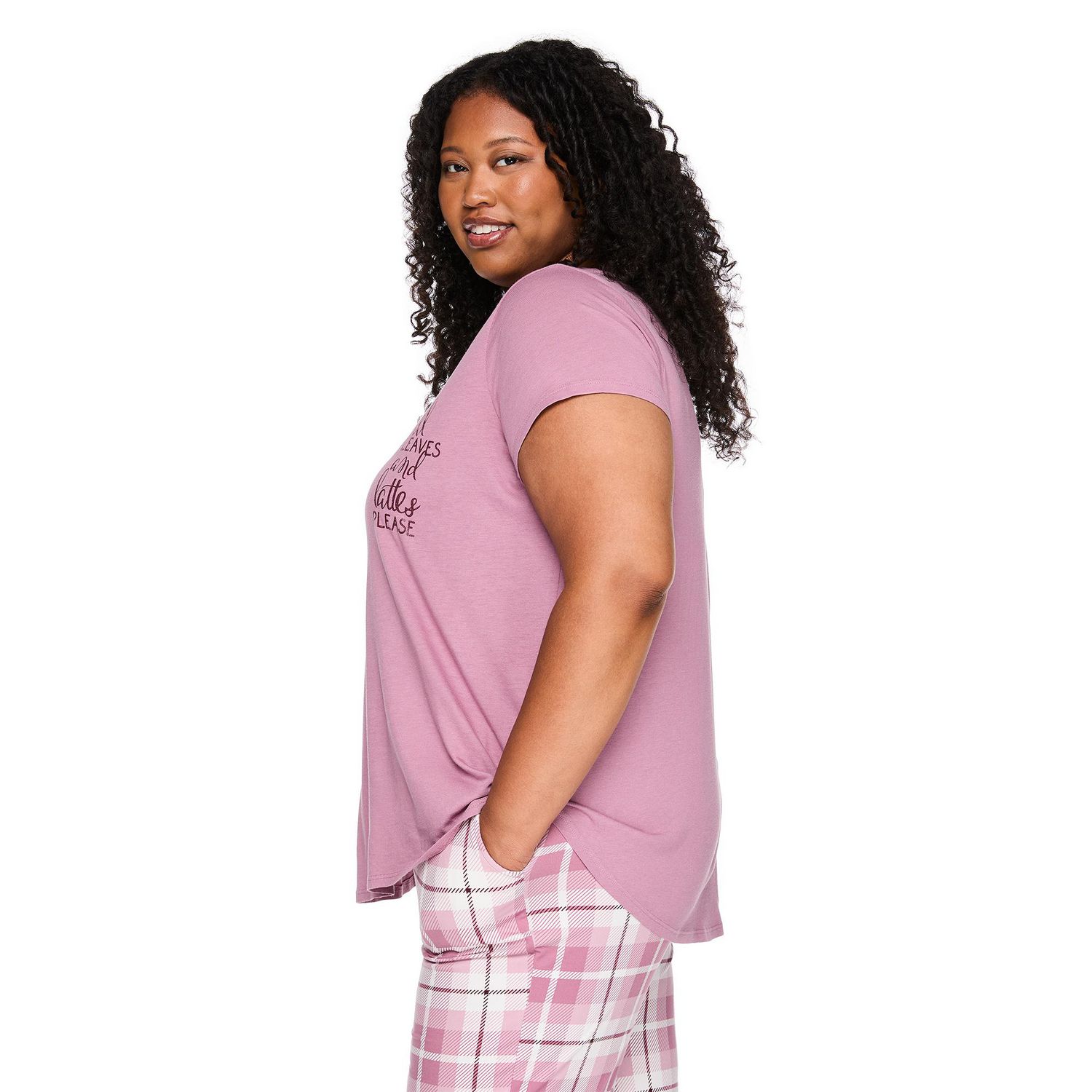 T-shirt de nuit avec encolure en V George Plus pour femmes