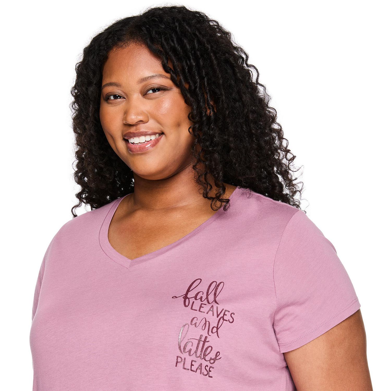 T-shirt de nuit avec encolure en V George Plus pour femmes