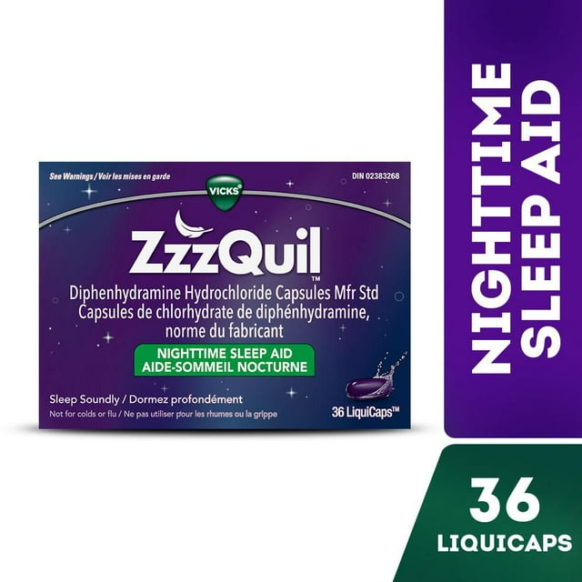 Aide-sommeil nocturne Vicks ZzzQuil LiquiCaps
