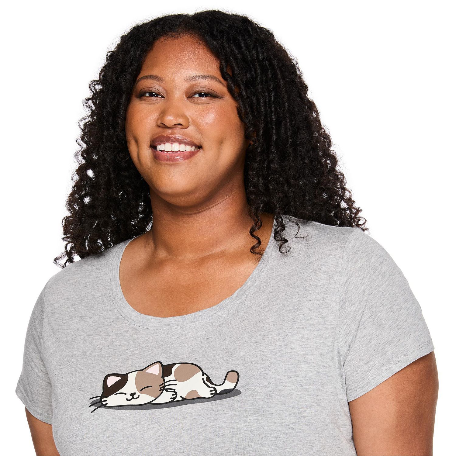 T-shirt de nuit avec encolure dégagée George Plus pour femmes