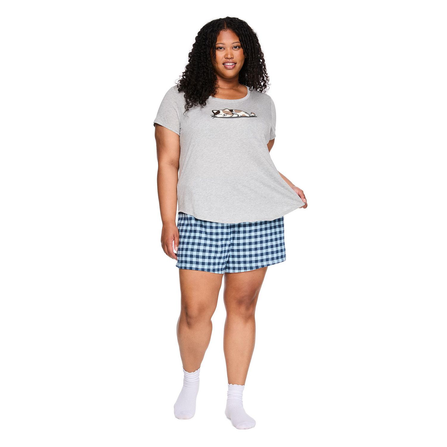 T-shirt de nuit avec encolure dégagée George Plus pour femmes