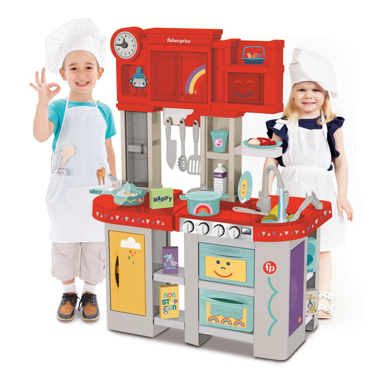 Fisher Price Large Kitchen with 32 Accessories by Toy Shock Walmart