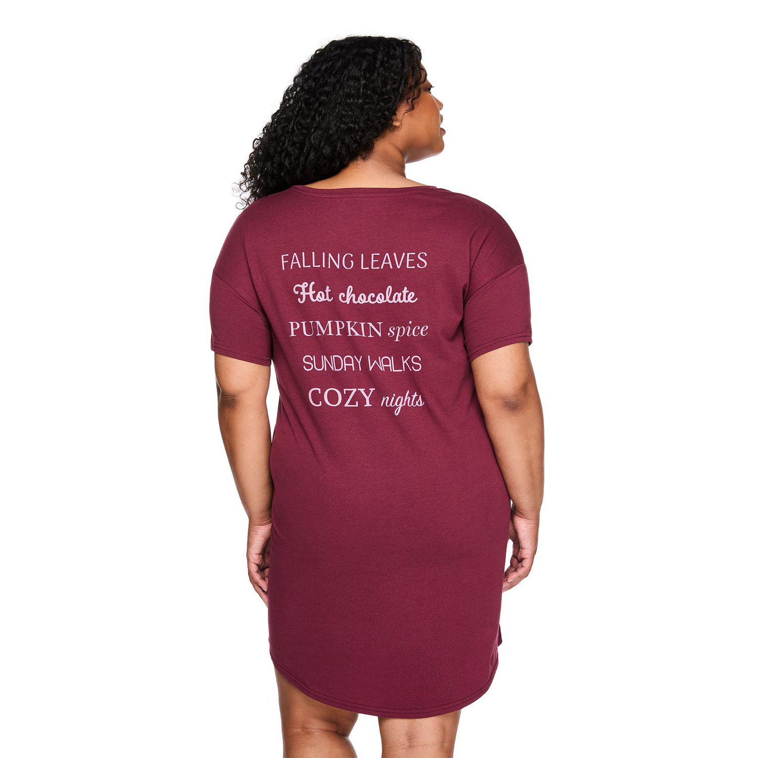 Chemise de nuit à encolure ras du cou George Plus pour femmes
