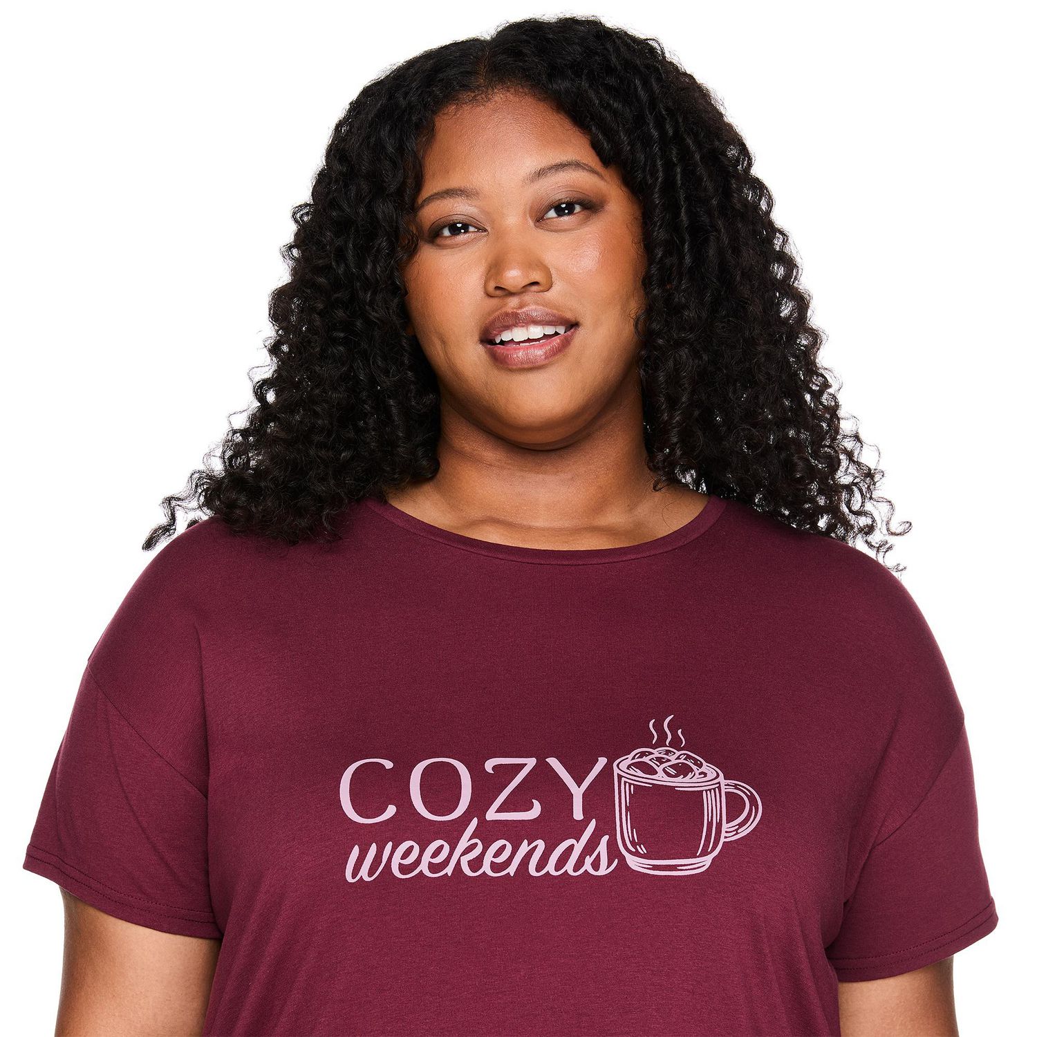 Chemise de nuit à encolure ras du cou George Plus pour femmes