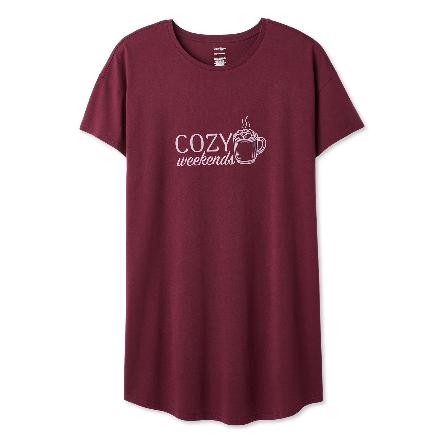 Chemise de nuit à encolure ras du cou George Plus pour femmes