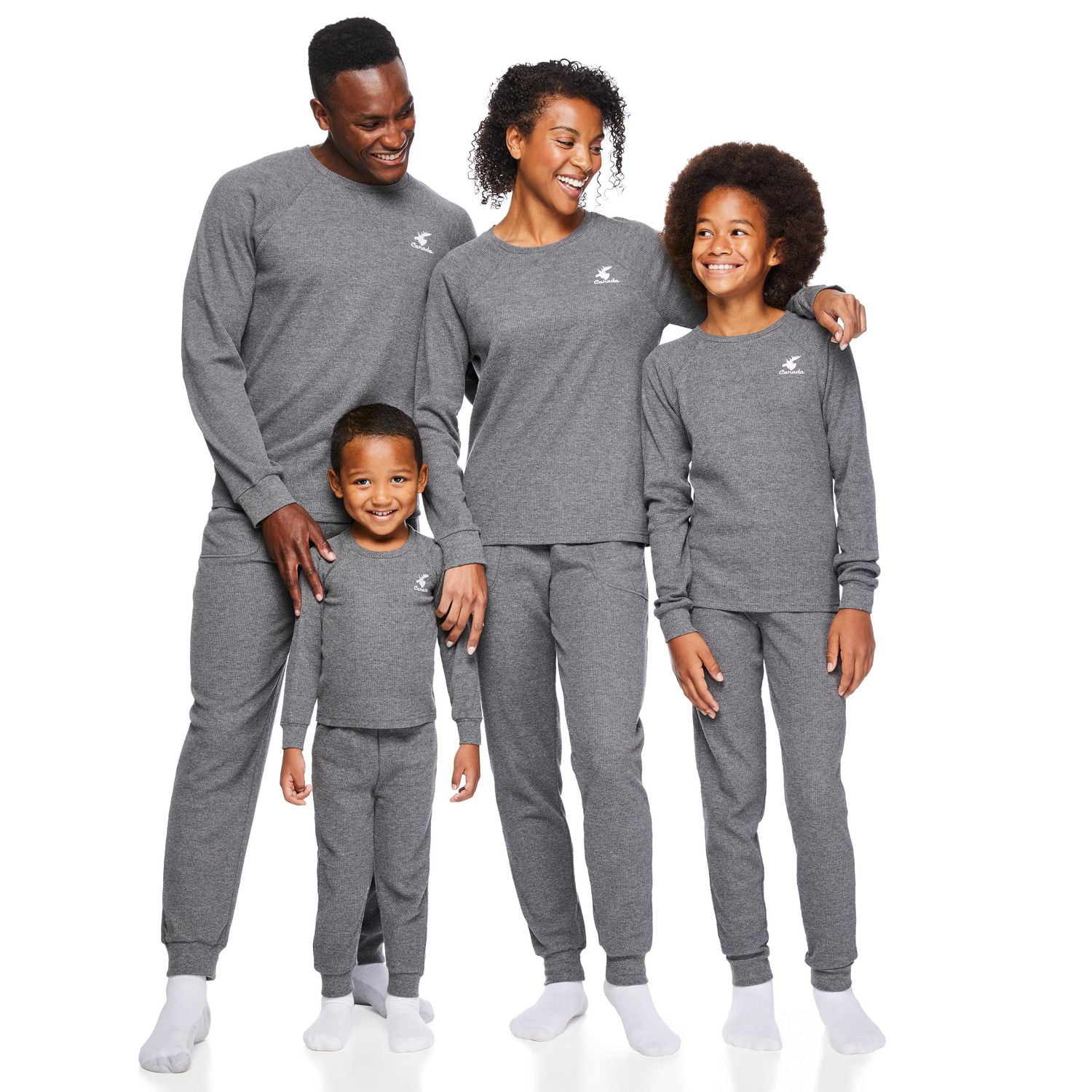 Canadiana Family Waffle Knit Pajamas Walmart