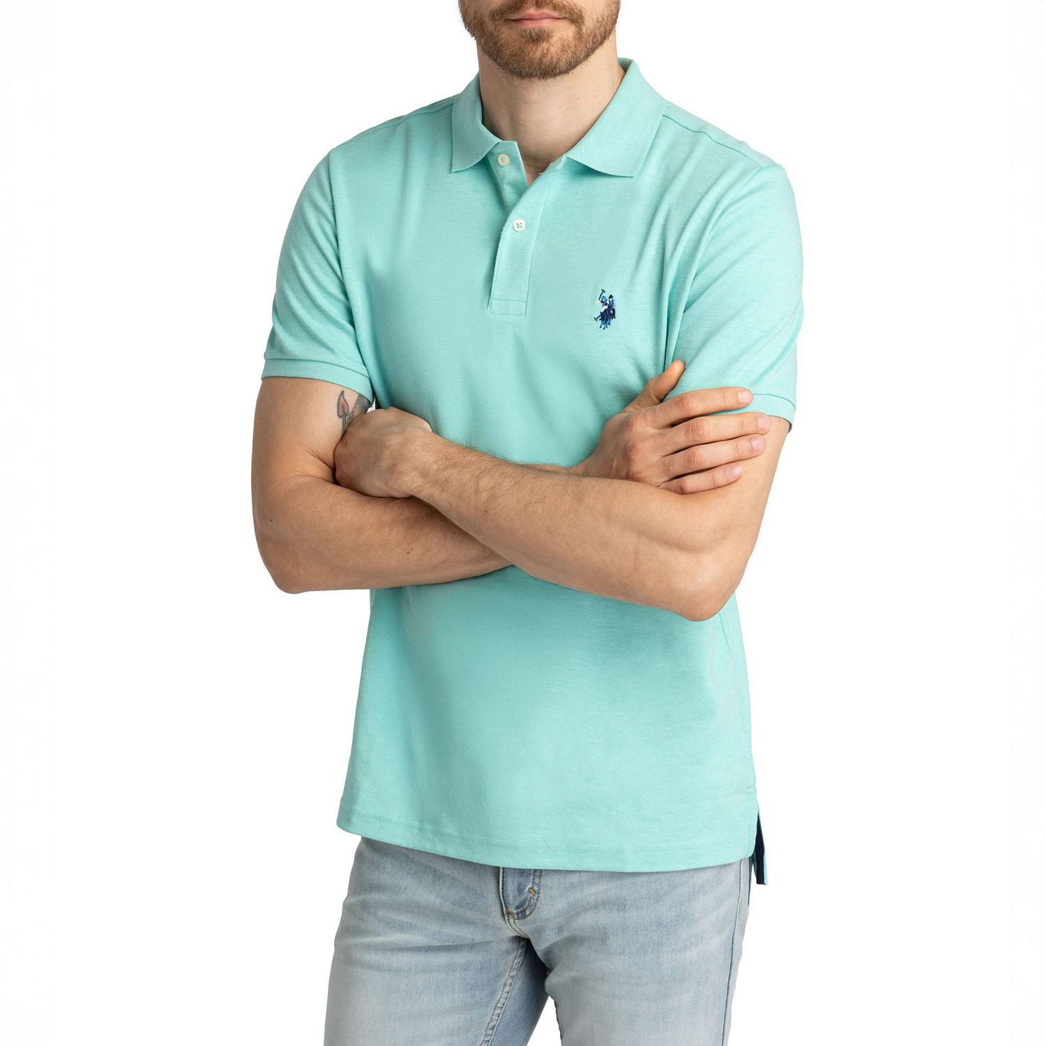 U.S. Polo Assn. Men's Solid Interlock Short Sleeve Polo