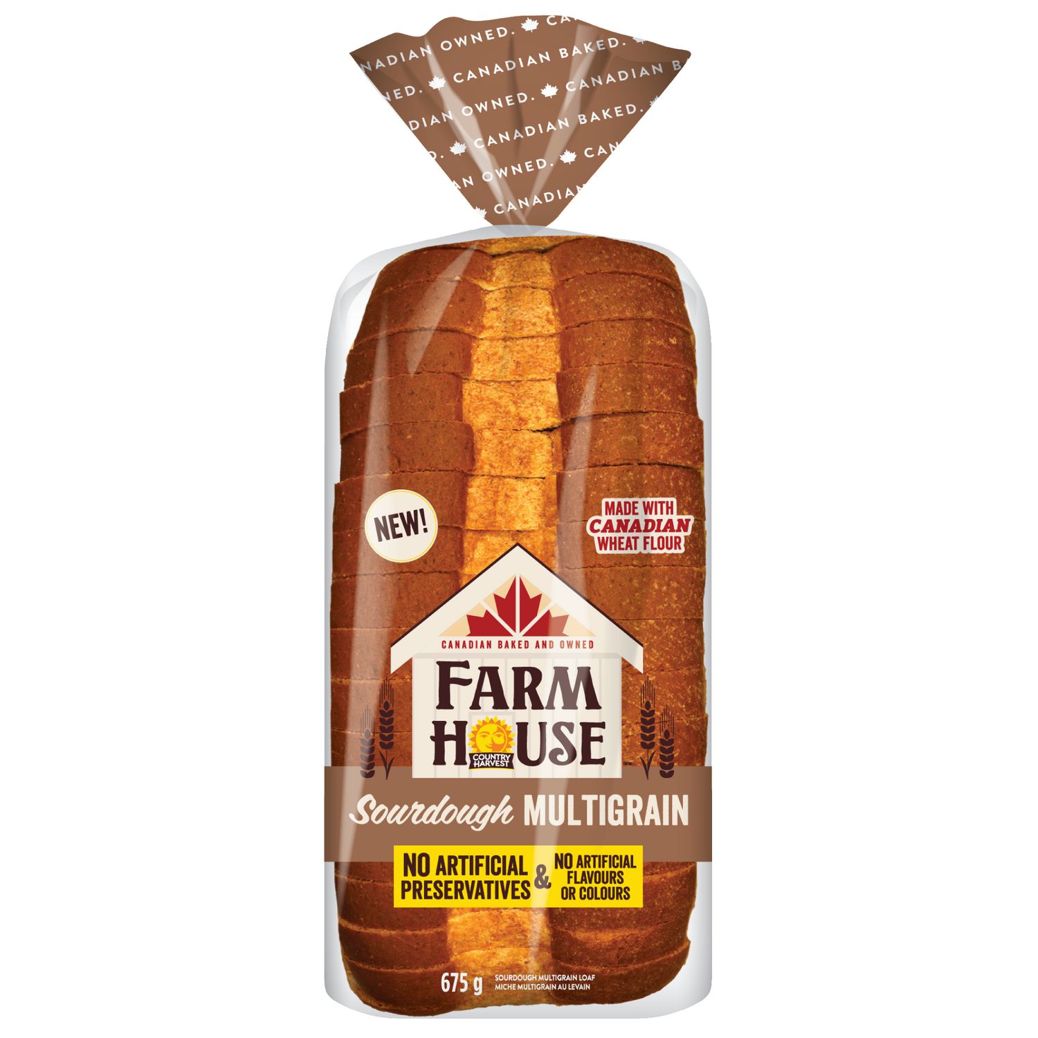 Farmhouse Sourdough Multigrain Bread Loaf, No Artificial Preservatives, Flavours or Colours, 675 g