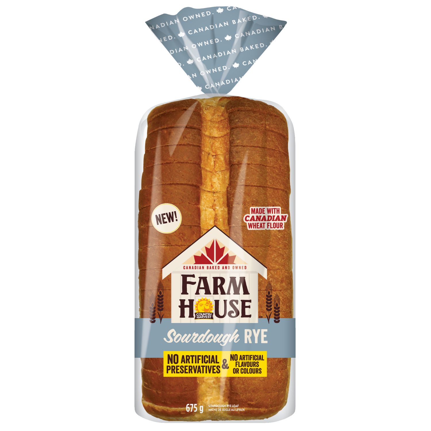 Farmhouse Sourdough Rye Bread Loaf, No Artificial Preservatives, Flavours or Colours, 675 g
