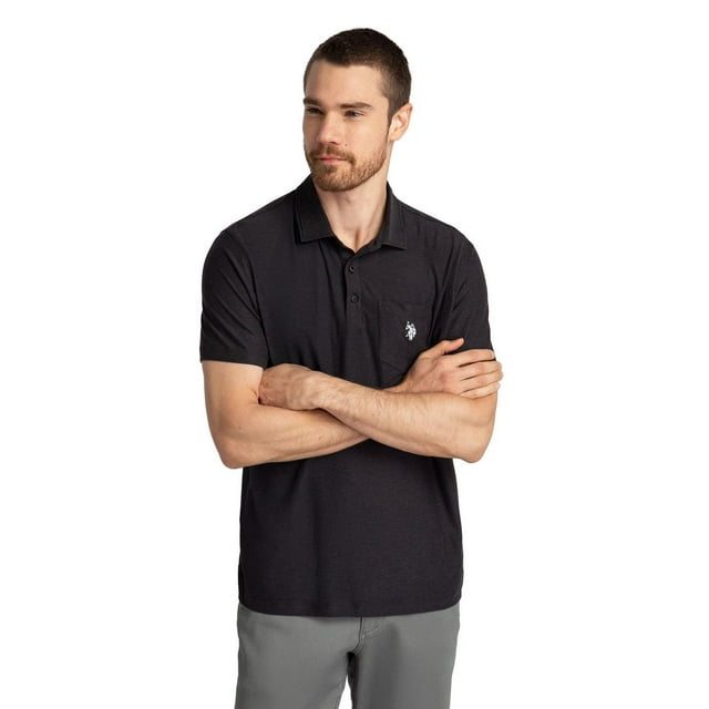 U.S. Polo Assn. Men's Solid Interlock Short Sleeve Polo