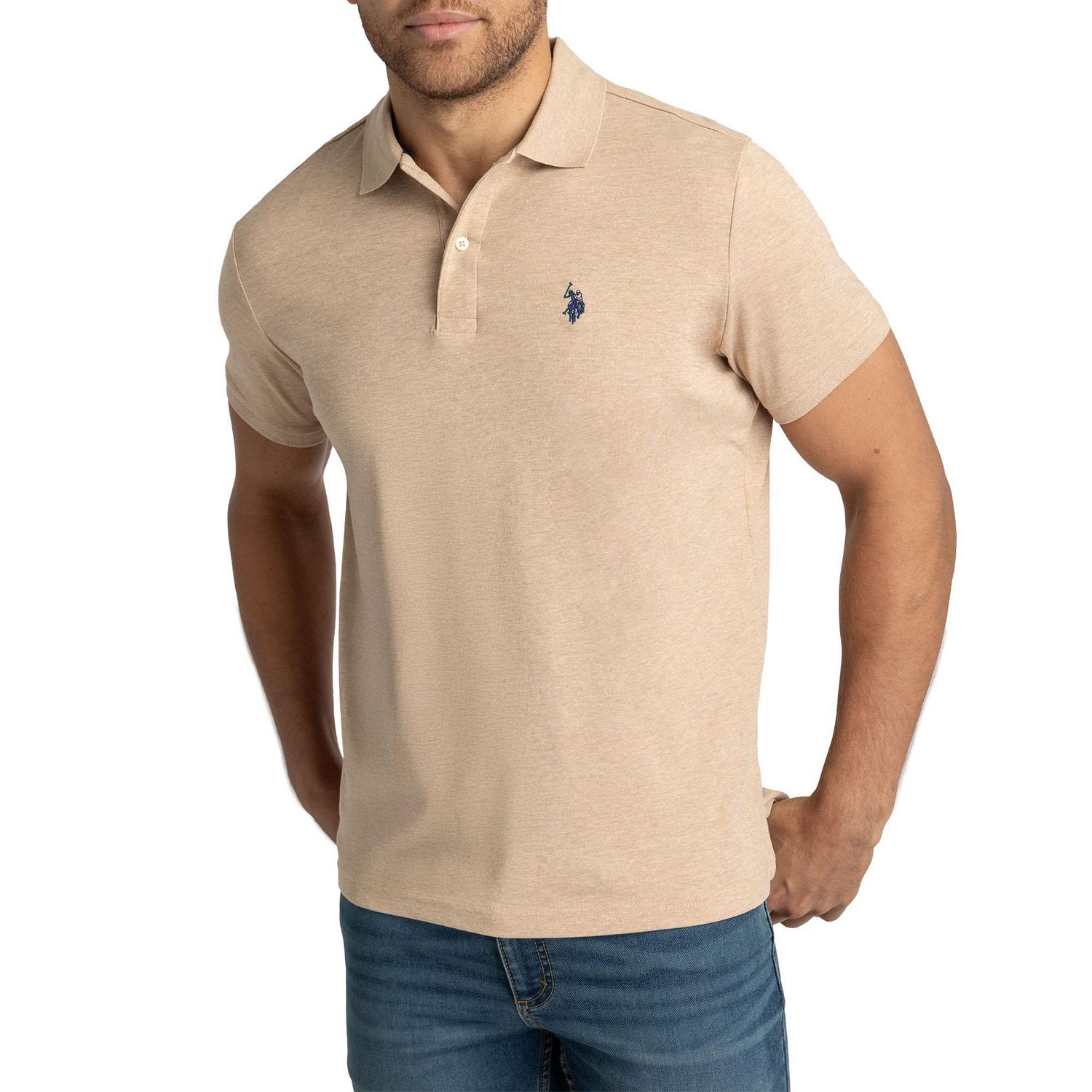 U.S. Polo Assn. Men's Solid Interlock Short Sleeve Polo