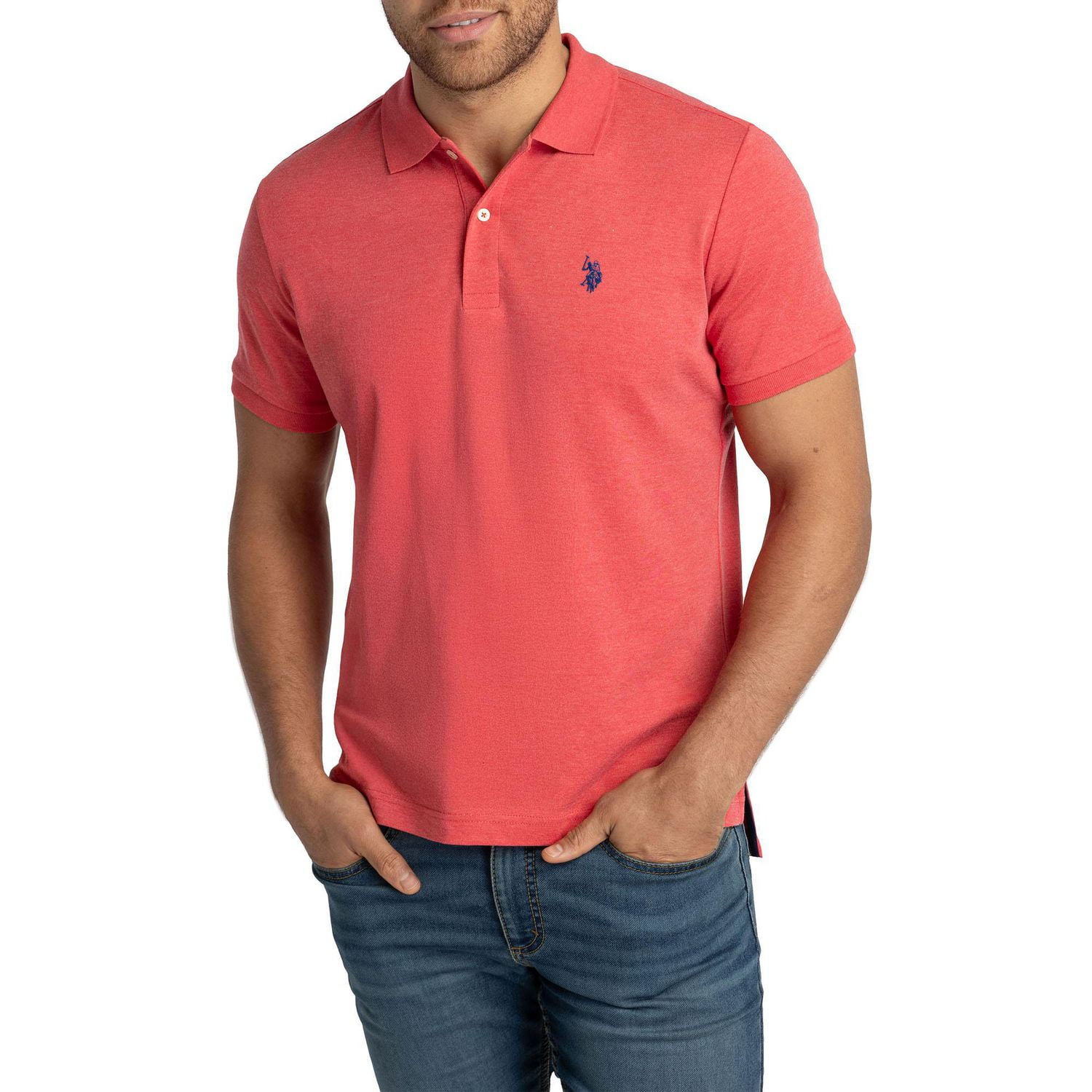 U.S. Polo Assn. Men's Solid Interlock Short Sleeve Polo