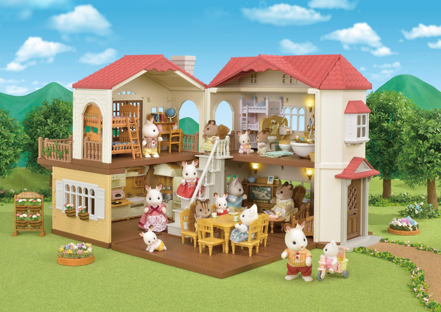Calico Critters Red Roof Country Home, Dollhouse Playset - Walmart.ca