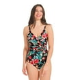 thumbnail image 1 of Krista Women's Asymmetrical Twist Front One Piece Swimsuit, 1 of 8