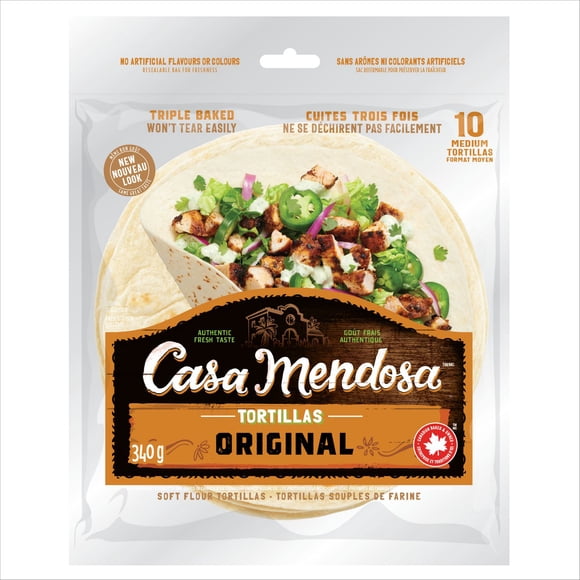 Casa Mendosa Original 7" Medium Tortillas, 10 Count, 340 g