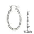 thumbnail image 2 of Quintessential Sterling silver Wrapped Oval Hoop, 2 of 4