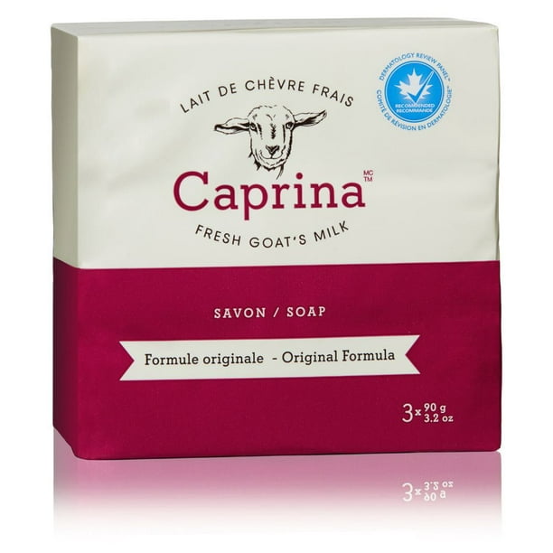 Caprina Savon fait de lait de chèvre frais Légendaire Formule Originale 3 x 90g formule originale