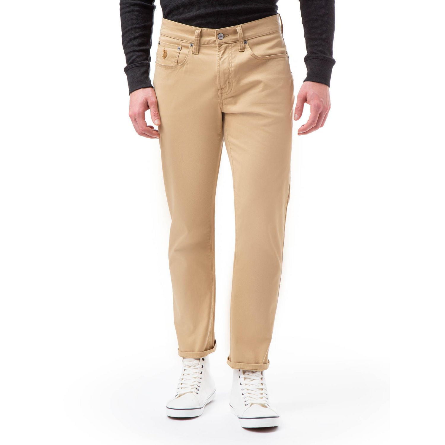 Slim straight 2024 khaki jeans