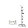 thumbnail image 2 of Quintessential Sterling Silver Cubic Zirconia Bow Earrings Studs, 2 of 5