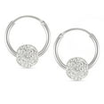 thumbnail image 1 of Quintessential Sterling silver Hoop With White Crystal Bead, 1 of 4