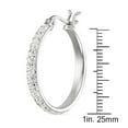 thumbnail image 2 of Créoles Quintessential en argent sterling avec cristal transparent, 2 of 4