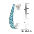 thumbnail image 2 of Quintessential Sterling silver Double Row Turquoise Crystal J Stud, 2 of 5
