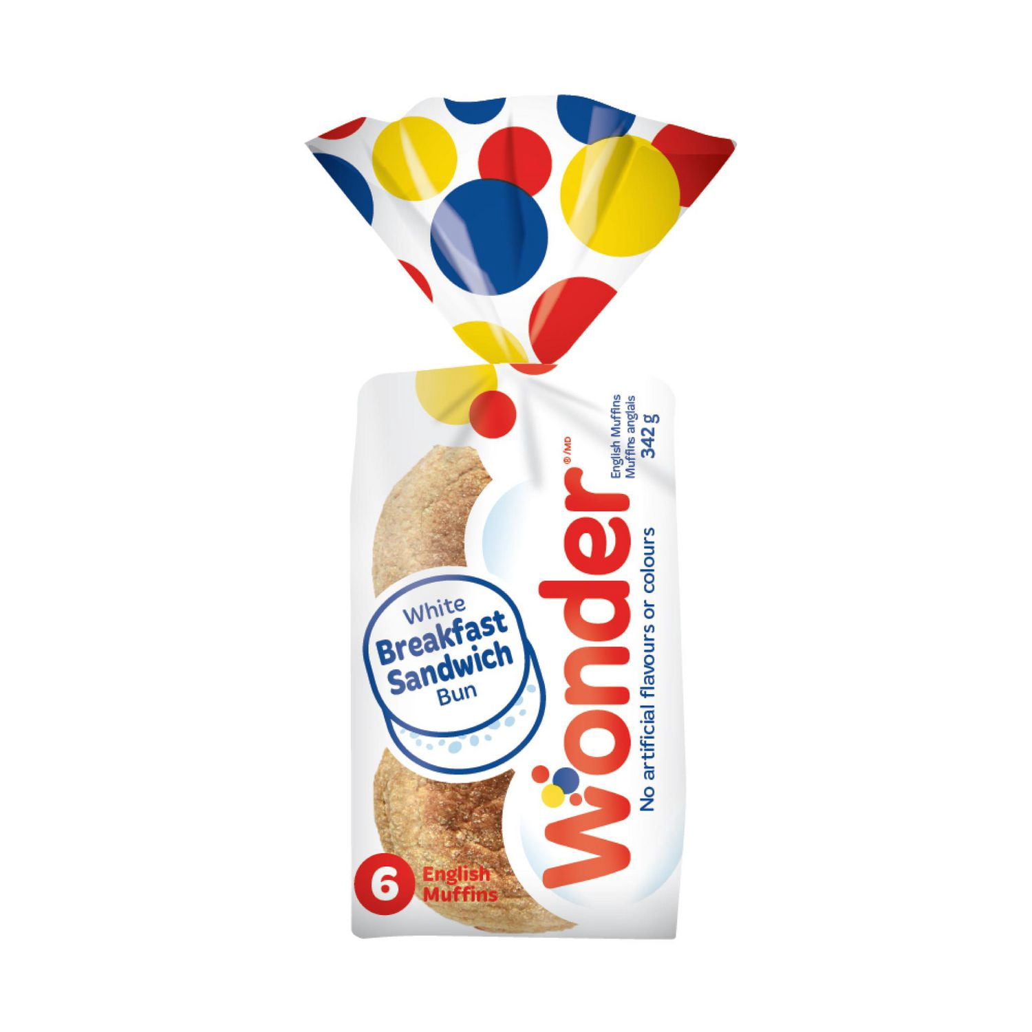 Wonder Blanc Muffins anglais, Paquet de 6, 342 g