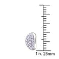 thumbnail image 2 of Quintessential Sterling silver Violet Crystal Oval Stud, 2 of 5