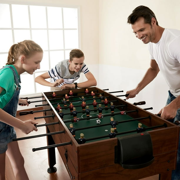 Mini Jeu de Babyfoot, Baby-foot Familial d'intérieur en Bois Massif et  Tiges Solides en Acier pour Enfants et Adultes -JIL