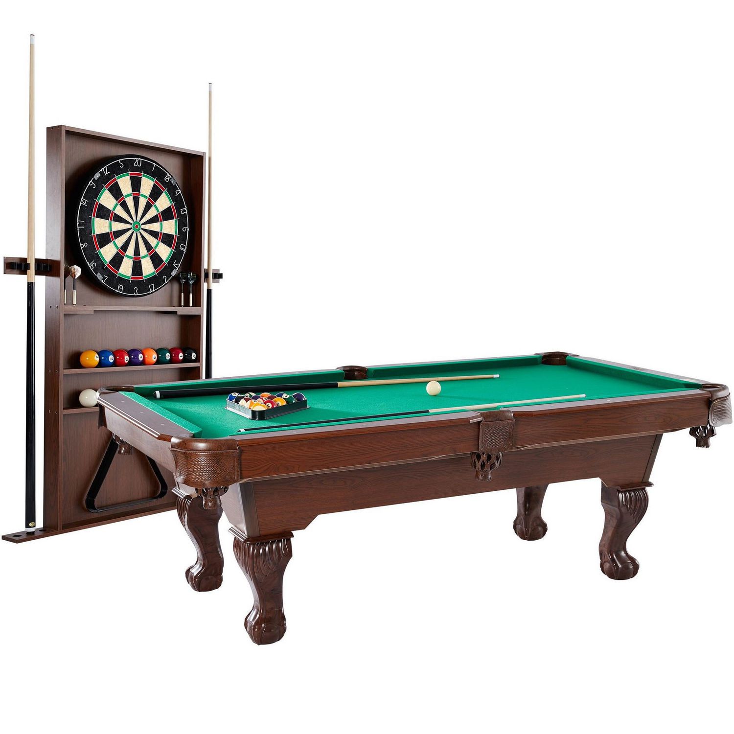 Barrington 90 Inch Ball And Claw Leg Billiard Pool Table With