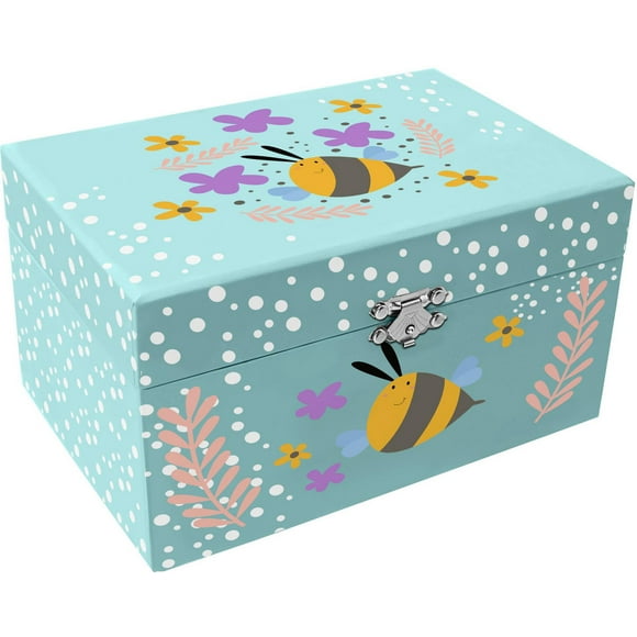 Musical Flowers and Bee Jewelry Box