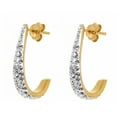 thumbnail image 1 of Quintessential Sterling/Silver Goldplated " J " Crystal Stud Earring, 1 of 2