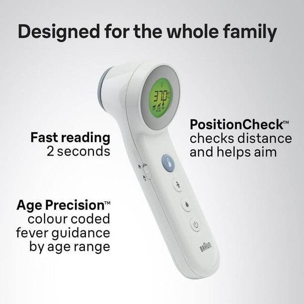 Braun No touch + touch with Age Precision® Forehead thermometer (BNT400) -  How to use 