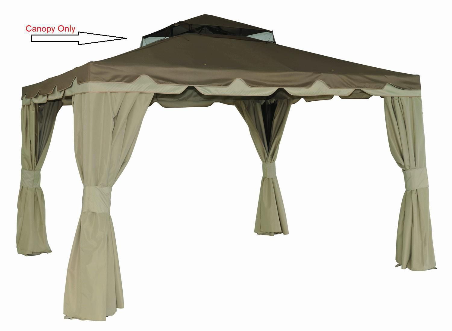 Sunjoy Replacement Canopy & Sunshade Tent for 10x12 Ft Canal Gazebo Walmart Canada