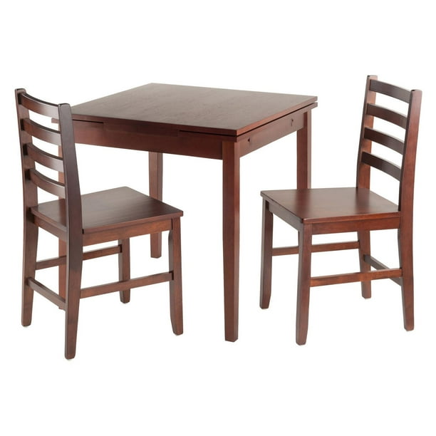 Winsome- Pullman 3PC table d'extension & chaises à dossier échelle