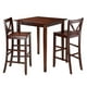 Table de salle à manger 3 pièces Kingsgate avec 2 chaises à dossier à barrette en V de Winsome - 94378 – image 1 sur 9