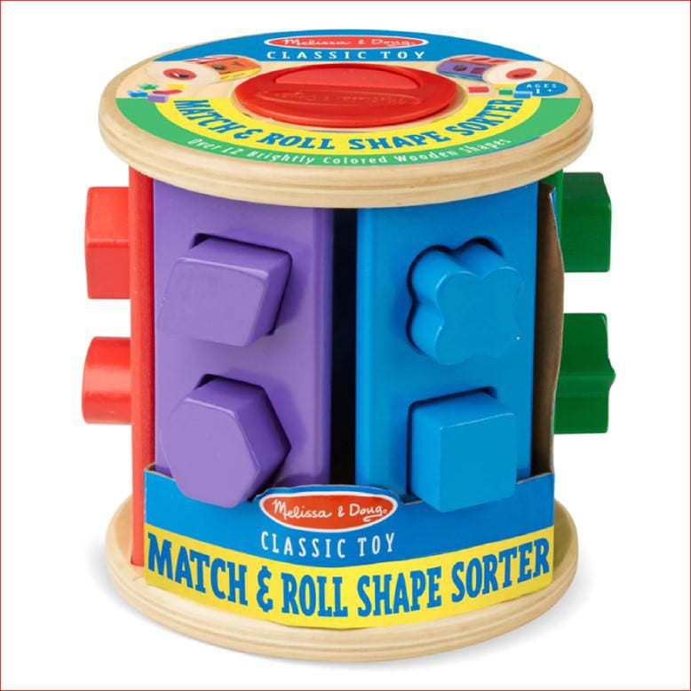 Melissa & Doug Match & Roll Shape Sorter