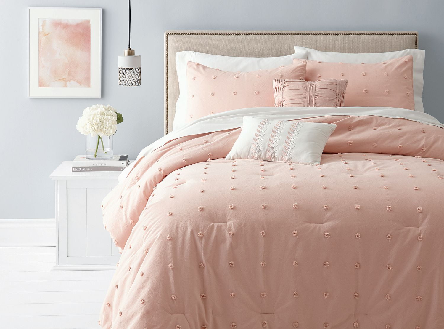 hometrends Coral Dot 5Piece Comforter Set Walmart Canada