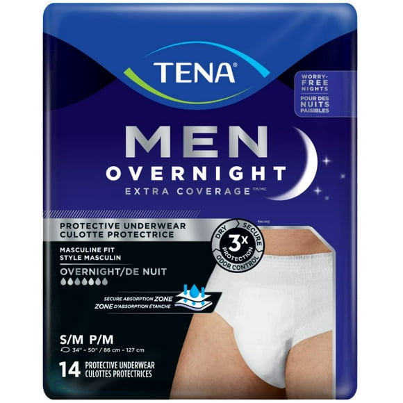 Culottes protectrices TENA Men, absorption Super Plus P/M 16ct. Protéger contre les fuites.